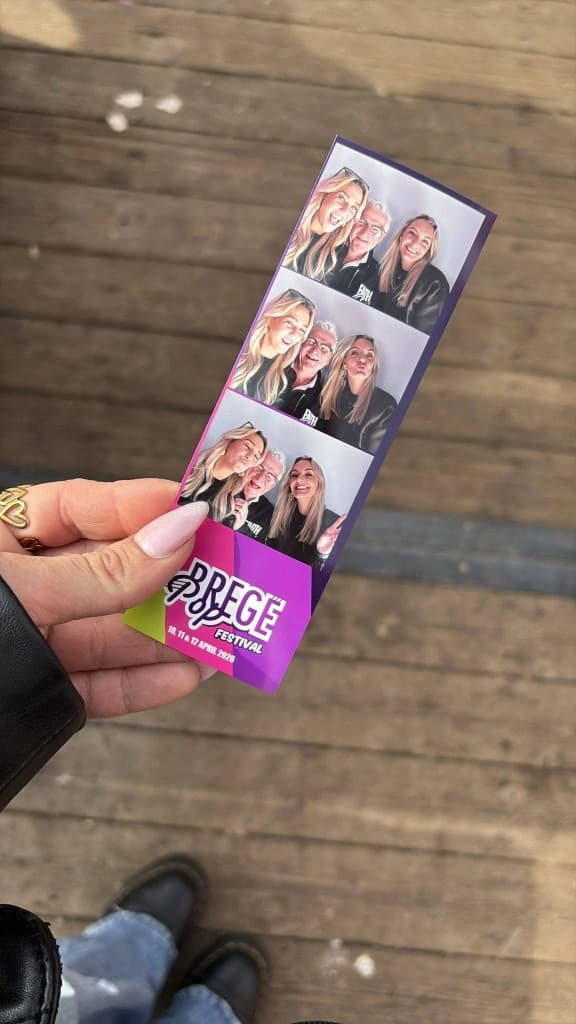 Gepersonaliseerde fotostrip met Bregepop Festival branding